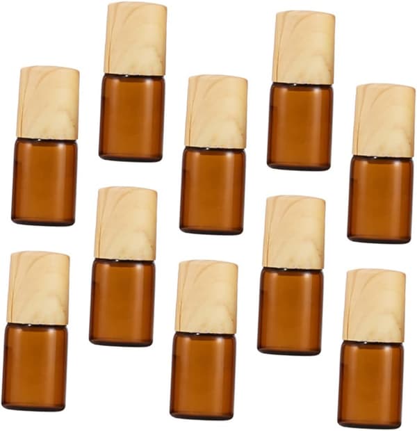 20 st påfyllningsbara glasflaskor med roll-on för eteriska oljor för aromaterapi och hudvårdsrutin
