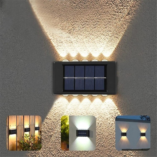 4 stk 10led Solar Væglampe Udendørs Lampe Ip65 Vandtæt
