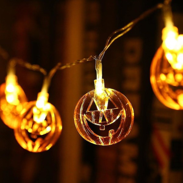 Batteridriven 10 LED Pumpa Fairy String Light