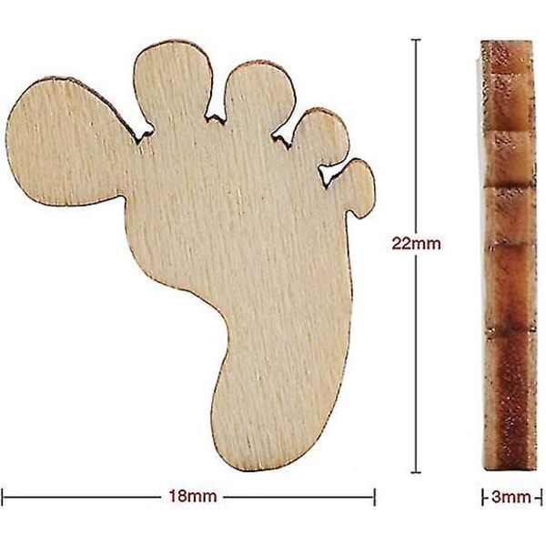 Træ Baby fødder Form Udsmykning Bord Scatter Craft