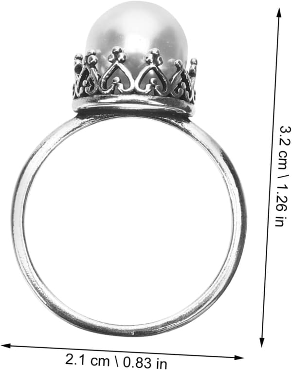 Trendy perlering for kvinner Estetisk cocktail statement-ring Enkelt og elegant design