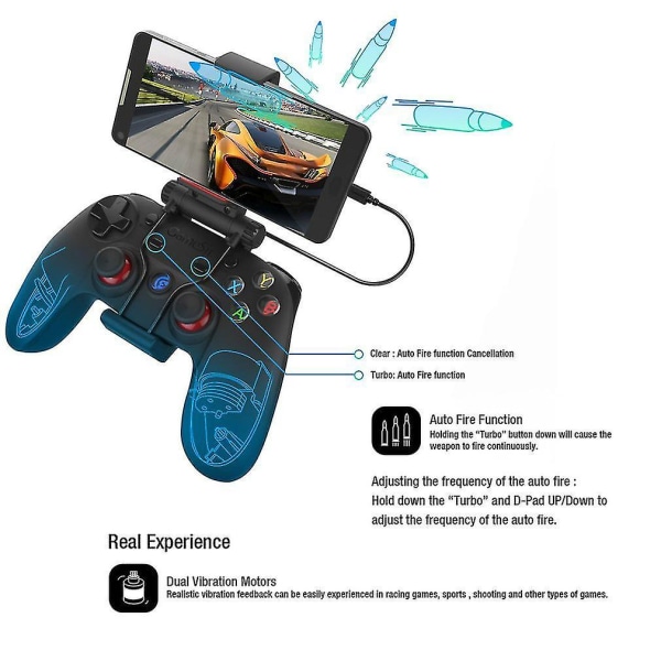 G3W Wired Gamepad-controller Smartphone Tablet PC-knapper