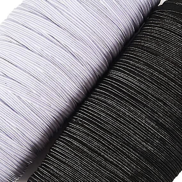 100yd 1/4 tum Bred Elastisk Snöre Flätad Elastisk Band Rep Sträng