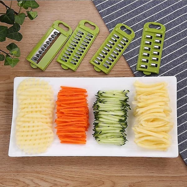 Grönsaksmandolin Slicer Multifunktionell 8-delad Set