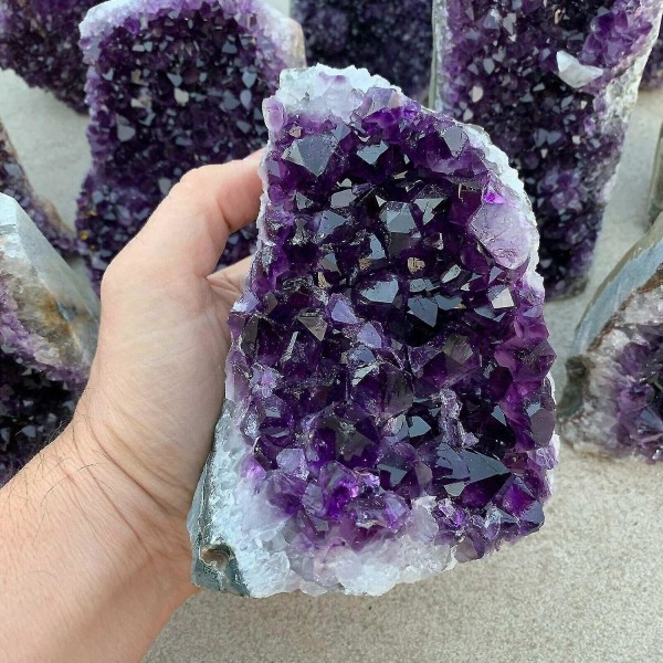 1kpl 200-900g Natural Amethyst Geode Quartz Cluster