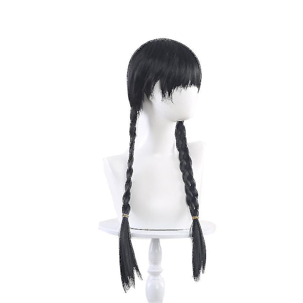 Naisten Wednesday Addams -asu Nevermore-uniformipaita, takki, solmio ja peruukki One size Only wigs
