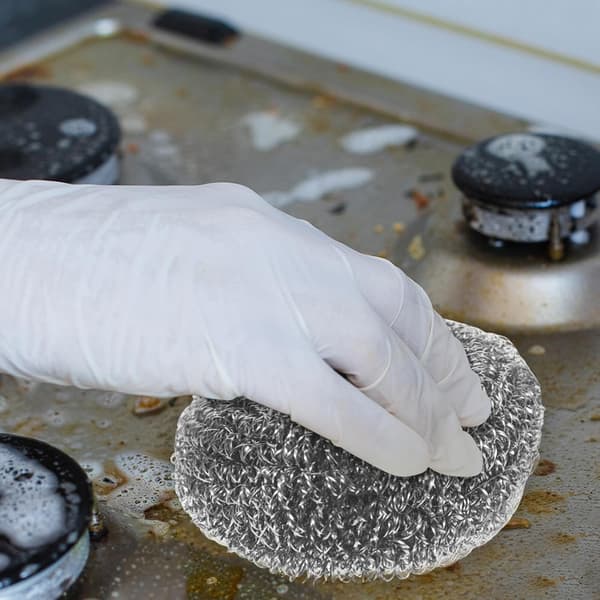 40 stk. skuresvampe i rustfrit stål, kraftige ståluldsklude