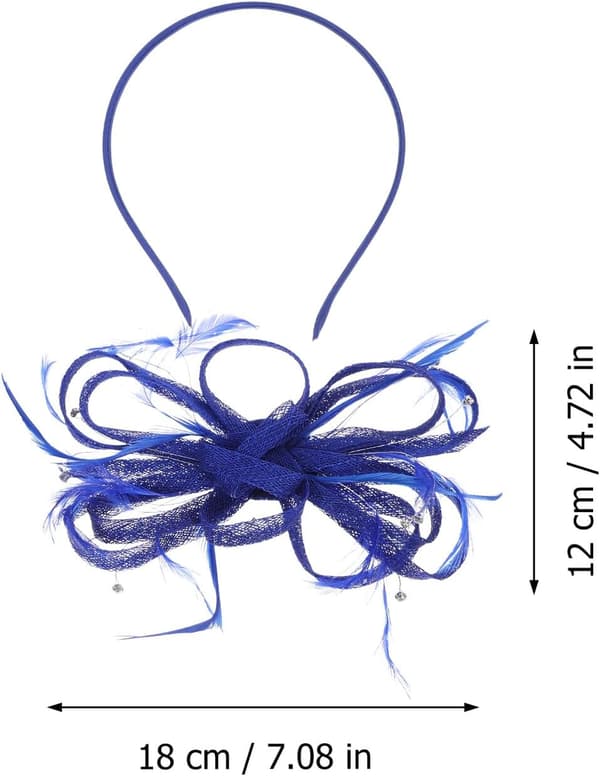 Fascinator Hårtilbehør Pandebånd med Blomstret Netdesign til Teselskab og Bryllupsbegivenheder Kvinder Blå