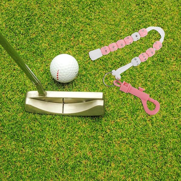 Golfperlekjede slagteller Rosa Bærbar Nylon Golf Slagteller