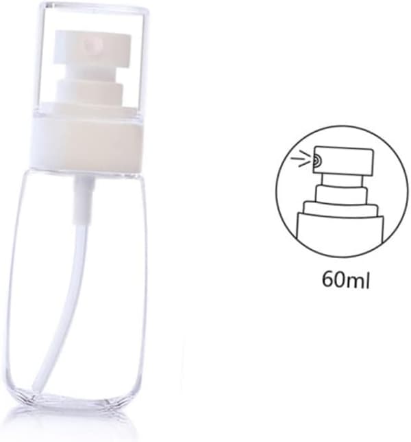 5st 60ml Påfyllningsbara U-formade Sprayflaskor Petg Plast Bärbar Fin Dimma Vätskedispenser