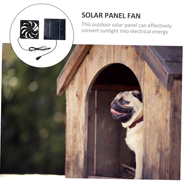 1 Sæt Solpanel Ventilator Solventilator Indendørs Køleventilationssystem Køleventilator Hønsehus Ventilator