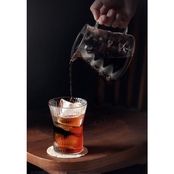 4 stk Ripple Whisky Glas Vand Juice Glas Cup Sæt