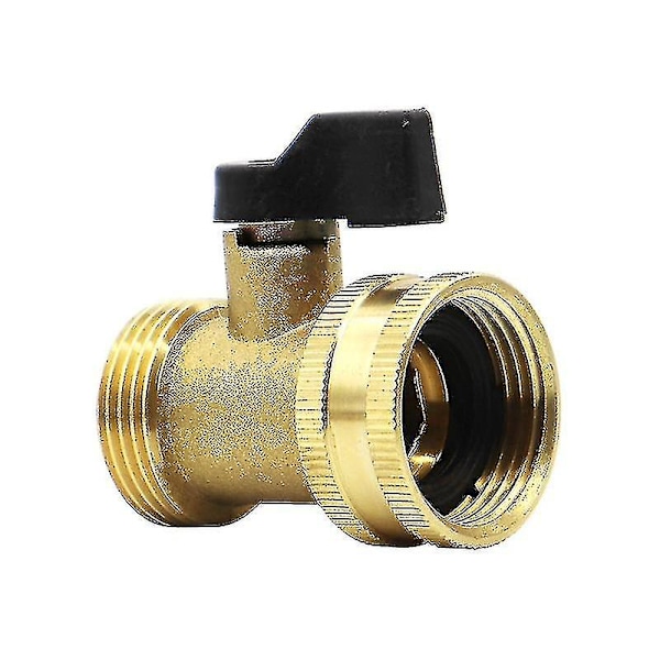 Messinghavehane til haveslange, 3/4'' gevindkugleventil afbryder slange adapter 2 pak Crjjkoy