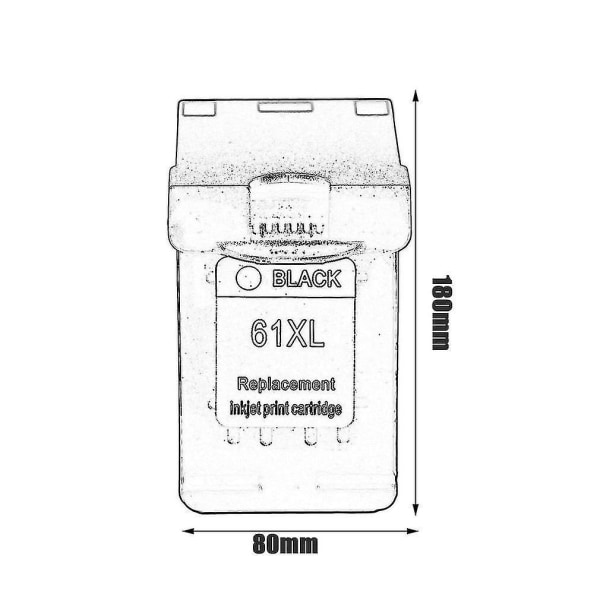 Uusi ei-OEM-mustekasetti HP 61XL/61 Officejet -tulostimille