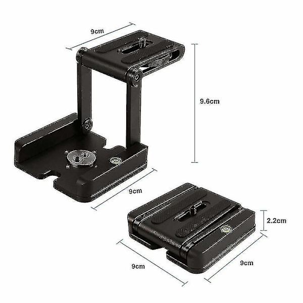 Flettbar Tilt Foldbar Skrivebords Holder Universal Verktøy For Kamera (1 stk, svart)
