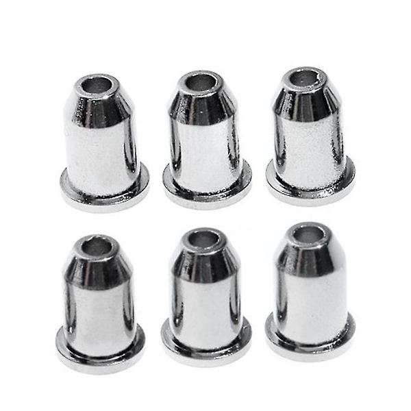 30 st Guitarsträngskapslar Genom Kropp Ferrules Monterings Spänne Bussningar Delar Gitartillbehör (silver)