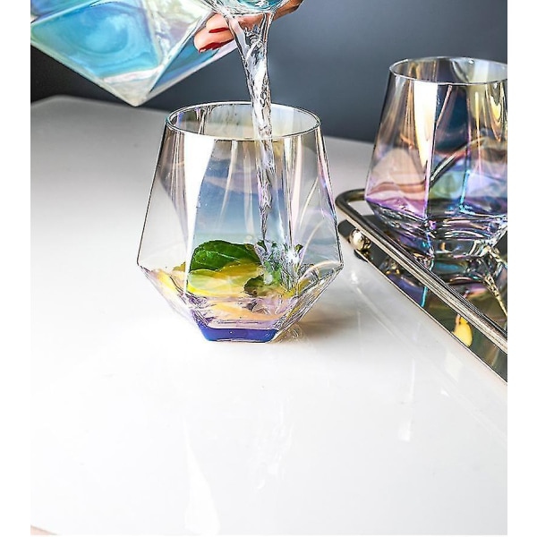 5 stk. Vandkedelkop af glas Nordic Geometric Kandesæt