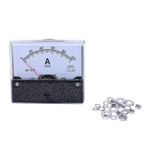 DC 100A Analog Panelströmräknare Amperemeter -670 Ty-yuhao