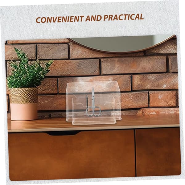 Multi-rum Transparent Negleværktøj Organizer Boks Makeup Opbevaringskasse