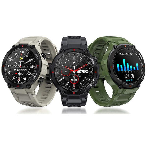 Call Watch K27 Smartwatch Opkald Notifikation Flere Sprog Gray