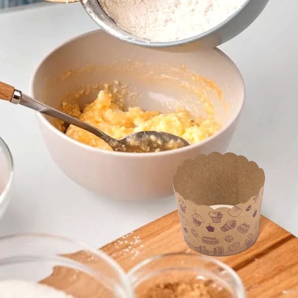 100 st bakformar muffins pappersformar oljesäkra kraftpapper vattenavvisande