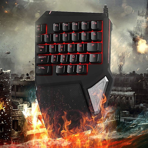 Delux T9 Pro Speltangentbord med 7-färgad LED-bakgrundsbelysning
