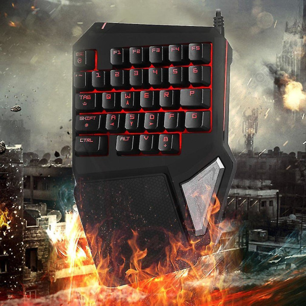 Delux T9 Pro Spil Tastatur med 7 Farvede LED Baggrundslys