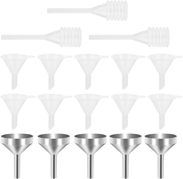 Multifunksjonell liten trakt parfymedispenser solid liten trakt aluminiumoksid og plastmateriale