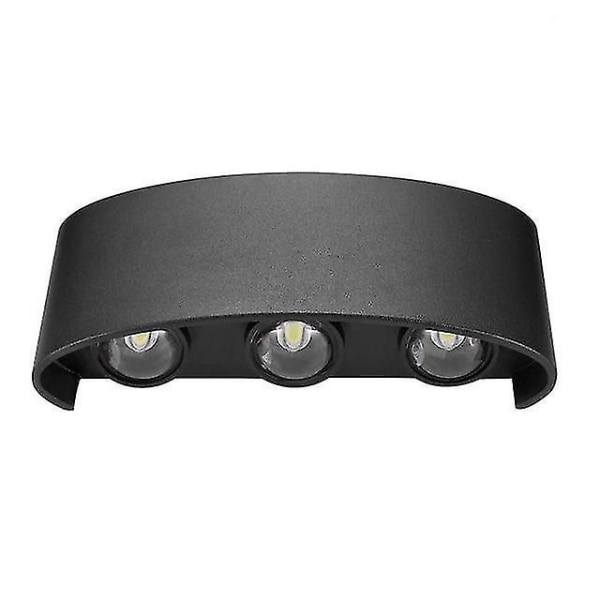 LED Vægslampe Vandafvisende 8W Sort