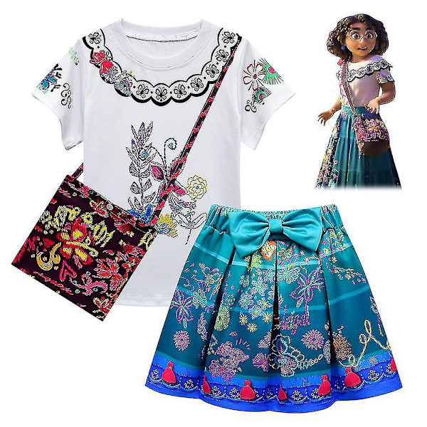 Encanto Mirabel Fancy Up Kostyme for Jenter 7-8 Years