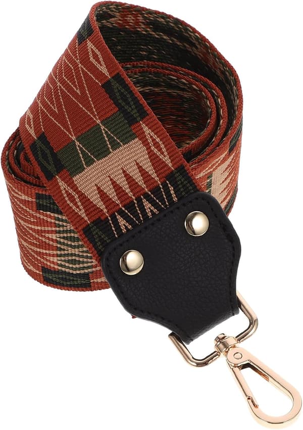 Banjo Gitarrbälte Gitarr Kreativ Broderi Snygg Vävduk Material Lätt att Bära Säker
