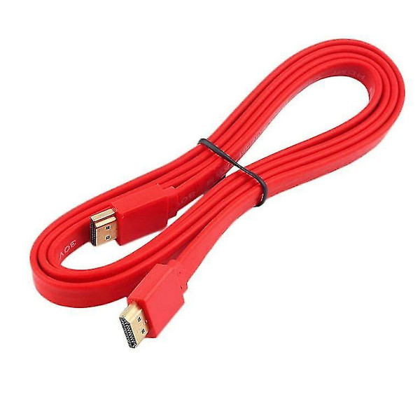 Platt HDMI-kabel för hög hastighet, 3D, DVD, HDTV, 1,5 m