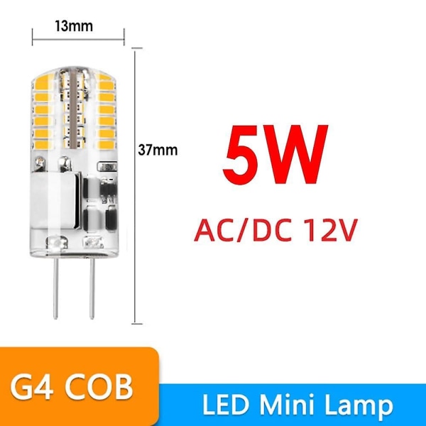 6st 5W 48LED G4 3014SMD Silica Gel Corn Lights Bi-pin
