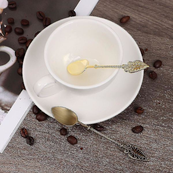 Retro Kaffeske Solid Farve Zink Legering Omrøringsske Køkkenudstyr