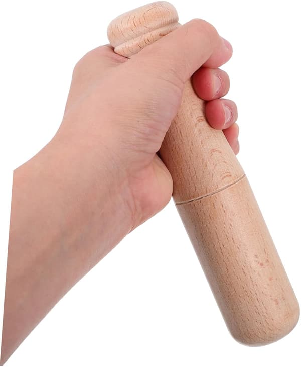 4 stk. træhvidløgsstøder Manuel støder til knusning af krydderier Effektivt køkkentilbehør
