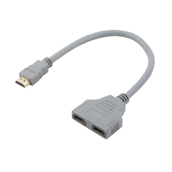 HDMI 1 til 2 splitt dobbel signaladapterkabel for HDTV