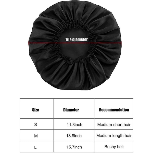 3 kpl Satin Bonnet - Yömyssy Hiusten Suojaamiseen Unen Aikaan Pehmeä Hiusturbani