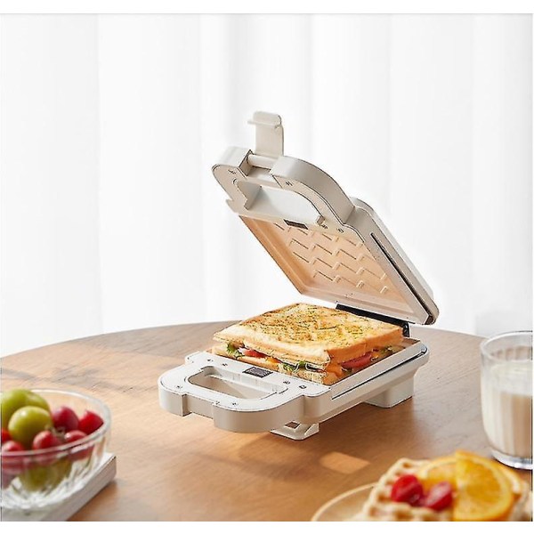 Elektrisk sandwichmaskine Husholdnings non-stick vaffelmaskine
