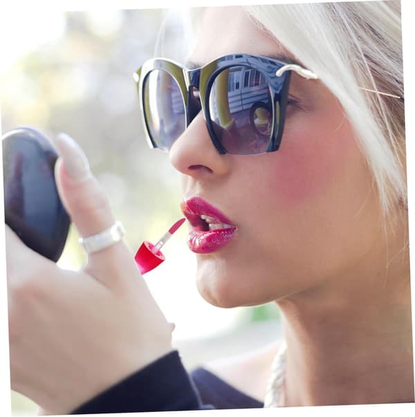 1 sett påfyllbare tomme lipgloss-tuber vinglassform plast DIY leppepomadebeholdere
