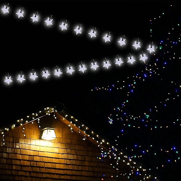 Stjernelysstreng Solcelle 12m-100LED Blinkende Feelygter