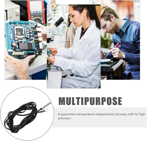3 st Ntc Termistor Temperatursensor Ptfe Vattentät Sond Hög Noggrannhet