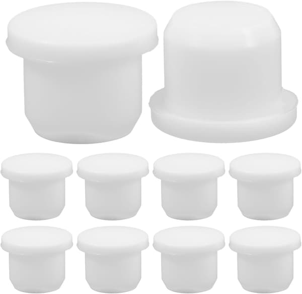 Silikonpropper Erstatningsplugger Plassbesparende og solide 10 stk hvite silikonflaskeforsegler