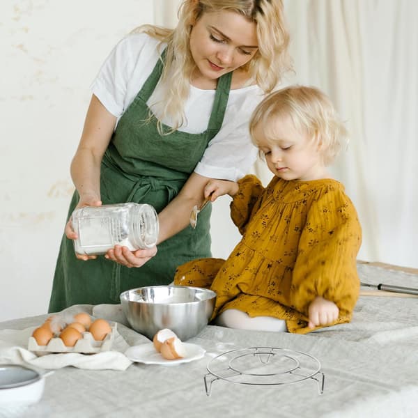 3 stk. dampstativ i rustfritt stål, rundt 3-bens metall dampstativ, bærbart, god ventilasjon