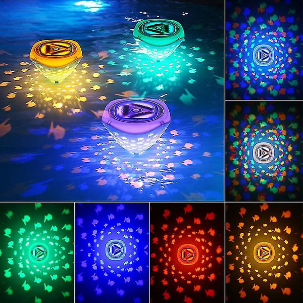 Badekar Disco Lys Vandtæt Led Badelys Rgb Flydende Under Vand Disco Lys Til Badetid, Damme, Pools Party (1 Stk, Blå)
