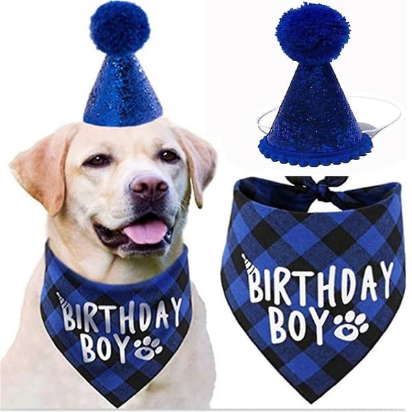 Hundehalsduk for bursdag, valpe-skjerf, vaskbare forkle