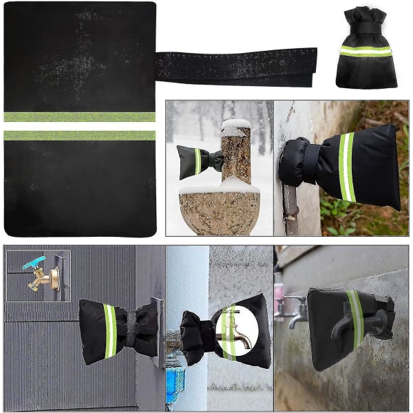 2-pak reflekterende udendørs vandhane frostdæksler | Attraktiv, vandtæt