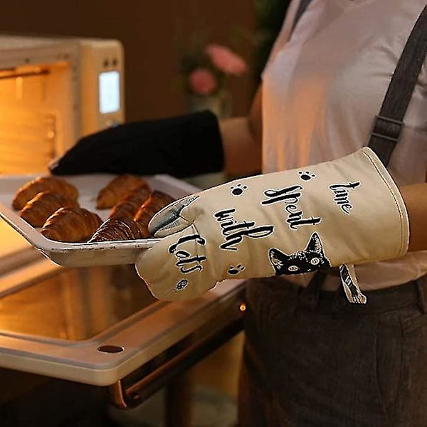 Kissan Uuninhanskat Lämpöä Kestävä Liukumaton Keittiö