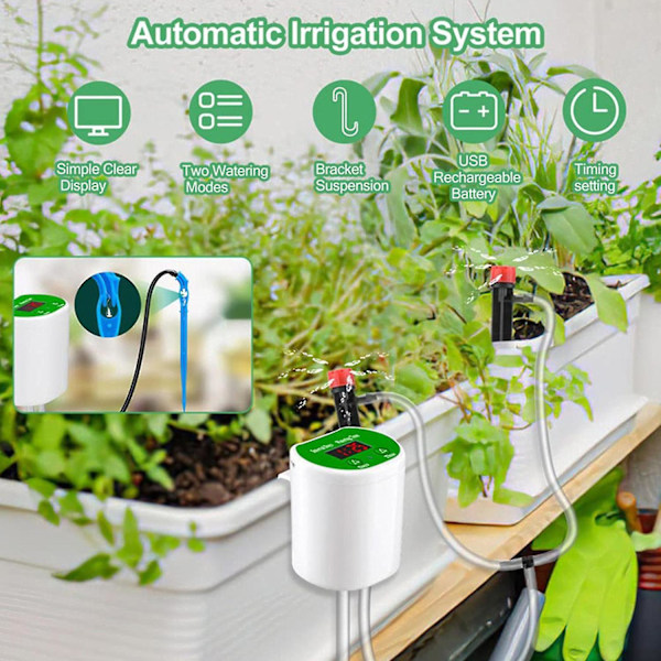 Växthus Micro Drip Bevattningssystem Automatisk