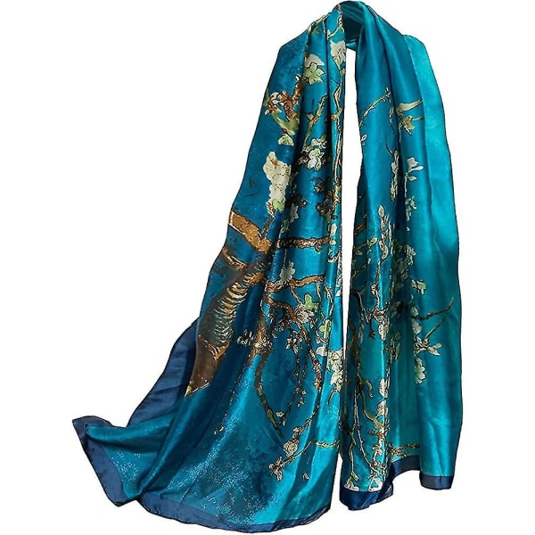 Silkkihuivi printed naisten huivit kääreet pehmeät, tyylikkäät naisten satiinihuivit ohut lahja