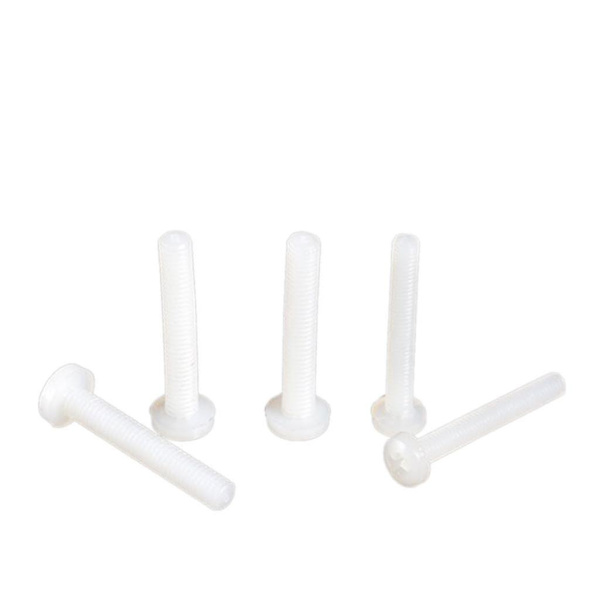 100 kpl M5*10 Muoviset Nylon-ruuvit Pyöreä Paneeliristipääruuvi Mutterit